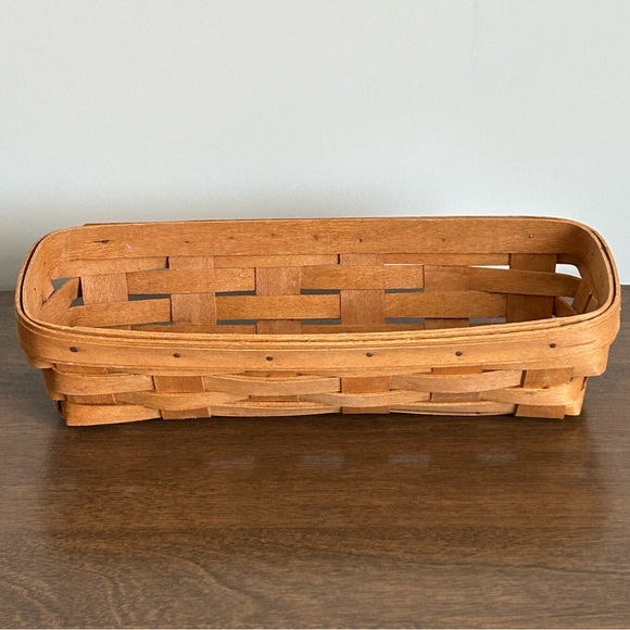VINTAGE 1993 LONGABERGER CRACKER BASKET 11.5 X 5 X 3 - Picture 5 of 12